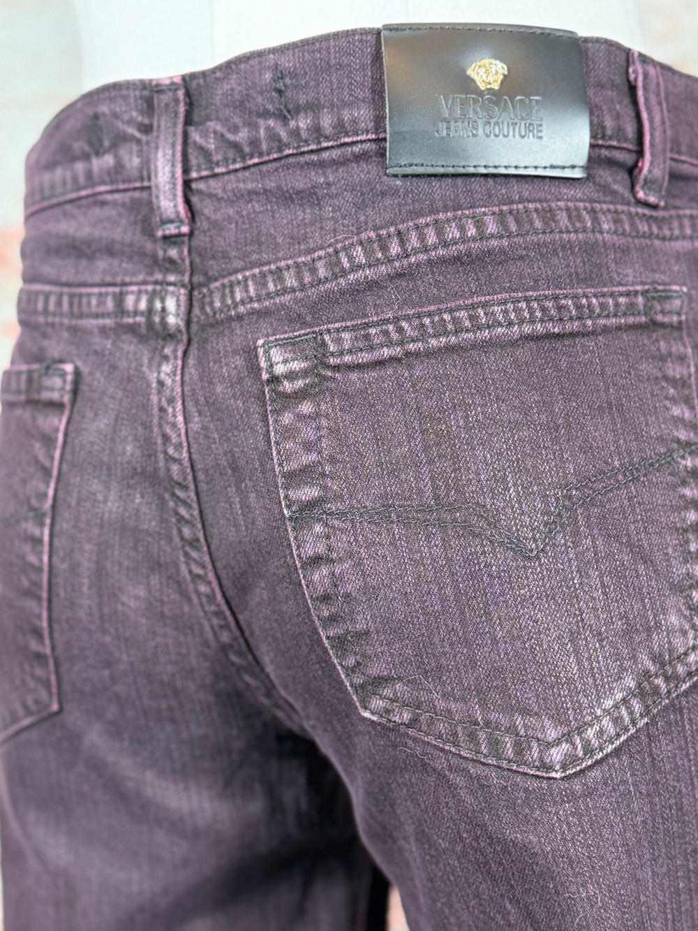 VTG Versace Jeans Couture Purple Straight Leg Jeans Women’s Size 30